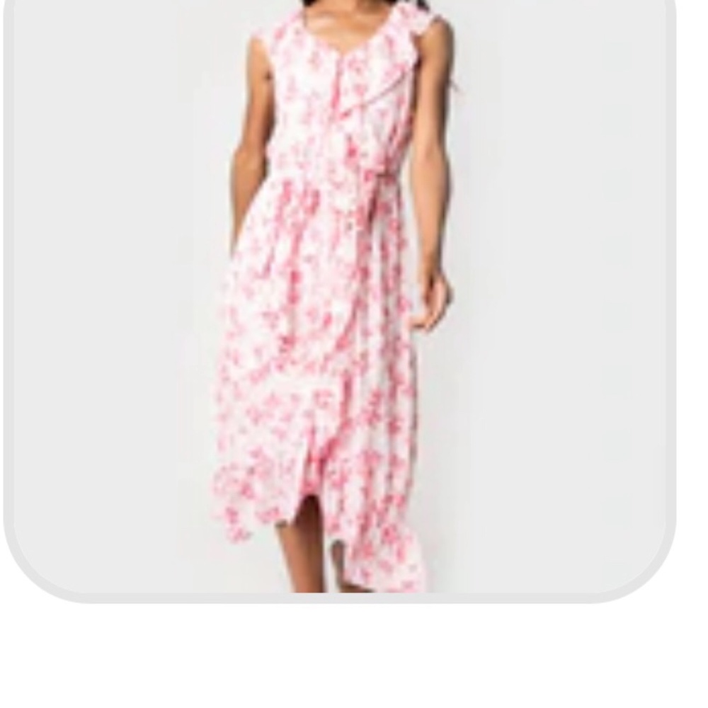 Women’s V neck ruffle wrap dress, size small but runs big. brand new